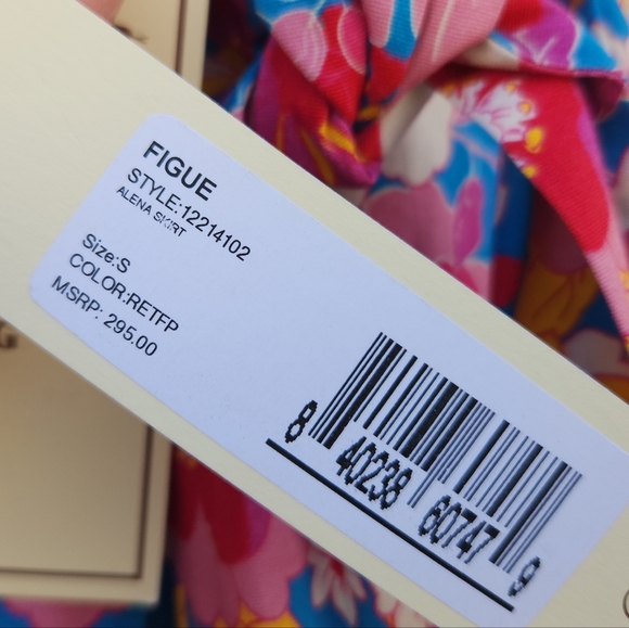 FIGUE Alena Retro Skirt Retro Floral Pink - Picture 12 of 13